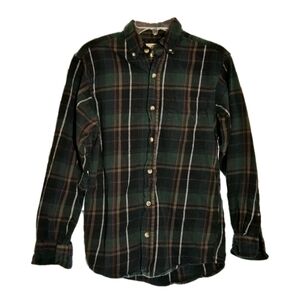 Red Head Brand Co. Green Plaid 100% Cotton Flannel Men's Button Up Shirt Sz S/P